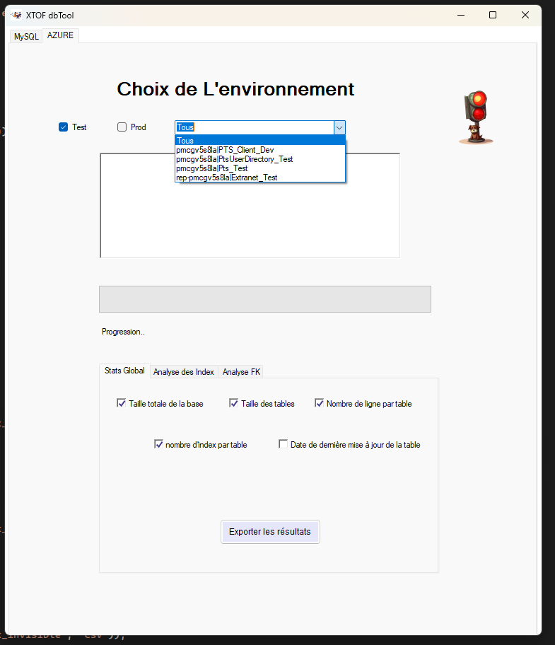 Sélection des bases à analyser